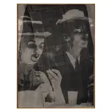 David Noonan, Untitled, 2011 (Noon-014-2011), silkscreen on hand-sewn linen collage mounted on panel