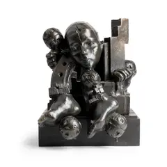 Eduardo Paolozzi, Maquette for Great Ormond Street, 1993, bronze, on a wooden base