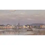 William Page Atkinson Wells, VIEW FROM THE BAY, LARGS, oil on board