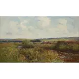Joseph Morris Henderson, A SUMMER LANDSCAPE BY THE STREAM, oil on canvas