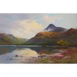 LOCH LEVEN AND THE HILLS OF GLENCOE FROM BALLACHULISH by Alfred Fontville de Breanski Jnr, oil on canvas, sold Dec 2023