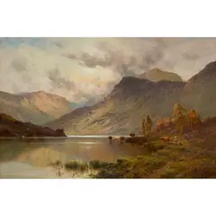BEN-AN AT SUNRISE by Alfred de Breanski Senior, oil on canvas, sold Dec 2023