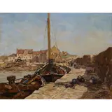Gertrude Mary Coventry, THE HARBOUR, PITTENWEEM, oil on canvas