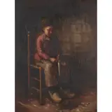 Robert Gemmell Hutchison, DUTCH BOY WHITTLING, oil on canvas