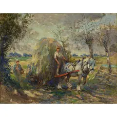 George Smith, THE HAY CART, oil on canvas