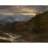 Samuel Bough, A MOUNTAIN STREAM BY MOONLIGHT