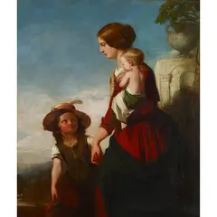 Thomas Faed, THE MORNING WALK, oil on canvas