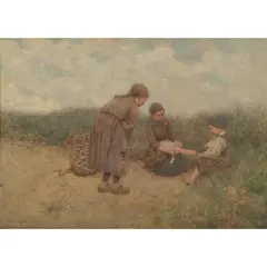THE HURT FOOT by Robert McGregor, oil on board, sold Dec 2023