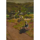 George Henry, BY THE WAYSIDE, BARR, oil on panel