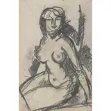 John Duncan Fergusson, SEATED NUDE