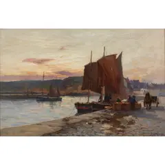 Joseph Milne, BUCKHAVEN HARBOUR, oil on canvas