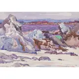 Francis Cadell, CATHEDRAL ROCK LOOKING TOWARDS EILEAN ANNRAIDH