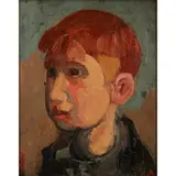 Joan Eardley, PORTRAIT OF JIMMIE, oil on board