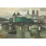 Elizabeth Blackadder, BRIDGE OVER THE SEINE, PARIS