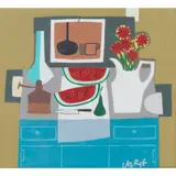 Simon Laurie, KITCHEN, acrylic on board