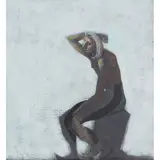 John Byrne, CLOWN, watercolour and gouache on board, in artist's frame