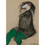 Pat Douthwaite, WOMAN IN GREEN STOCKINGS