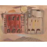 David McClure, PALAZZI, FLORENCE, gouache and watercolour