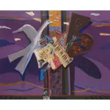 David McClure, BIRD OF PASSAGE, oil and collage on gesso