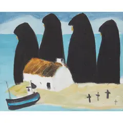 Padraig Macmiadhachain, THE GHOSTS OF ST. BRENDAN AND HIS COMPANIONS, CO. MAYO, 2004, oil on canvas