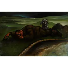Peter Howson, THE LAST MAN ON EARTH, 1989, oil on canvas