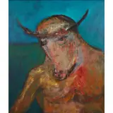 Douglas Thomson, SAD FIGHTER, oil on canvas