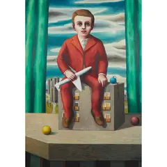 David Hosie, CHILDREN'S GAMES, 1987, oil on canvas