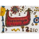 Alan Davie, NINE IS HIDING, OG.4460, 2013, oil on paper