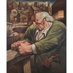 Peter Howson, WEST END HERO, 2002, oil on canvas