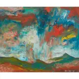 John Bellany, MOUNTAINOUS LANDSCAPE, oil on canvas