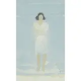 John Houston, WOMAN AT TROUVILLE, oil on canvas