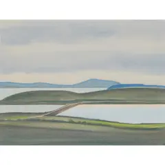 Bet Low, GLIMPS HOLM FROM BURRAY I, watercolour
