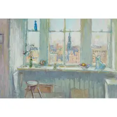 Margaret Thomas, WINDOW ON THE MOUND, oil on board