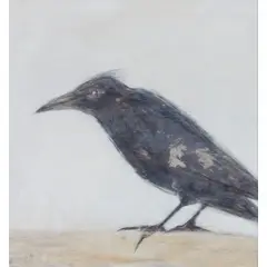CROW by Joyce Gunn Cairns, Oil on board, sold Aug 2023