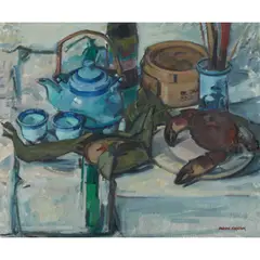 Norman Kirkham, CHINESE STILL-LIFE, oil on canvas