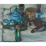 Norman Kirkham, CHINESE STILL-LIFE, oil on canvas
