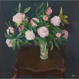 Norman Edgar, VASE OF RHODODENDRONS, oil on canvas