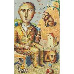 Neil MacPherson, CHRONICLES OF THE LITTLE BIRD MAN, gouache