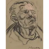 Peter Howson, BELL STREET BOYS 5, 1990, charcoal and pastel on grey paper