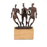 Sophie Dickens, THREE GRACES, Bronze sculpture on wooden base, A/C, artist's cast aside from the edition of 25