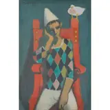 Alberto Morrocco, CLOWN AND PIGEON