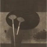 Yōzō Hamaguchi, BRUSHES AND MELON, 1955, Mezzotint, 27/50