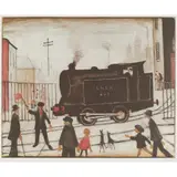 L. S. Lowry, THE LEVEL CROSSING, Off-set lithograph, ed. 750