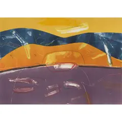 Barbara Rae, FEBRUARY HILLSIDE, WESTER ROSS, 1988, Monotype