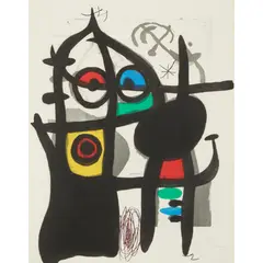 Joan Miró, LA CAPTIVE, 1969, Color aquatint, etching and carborundum , H.C., aside from the edition of 50