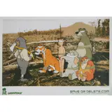 Banksy, SAVE OR DELETE (GREENPEACE), Off-set lithograph on recycled paper, originally commissioned by Greenpeace, and accompanying sticker