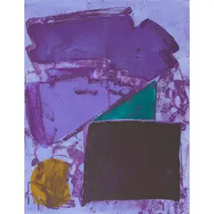MEMPHIS BLUE by John Hoyland, 1980, Etching and aquatint, 46/60, sold Aug 2023