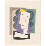 Bryan Ingham, Study for Sculpture - Mediterranean Head III, 1995, pencil and crayon on paper