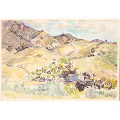 Duncan Grant, Marbella, circa 1964, watercolour and charcoal on paper