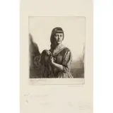 Gerald Brockhurst, La Tresse, 1926 (Fletcher 56), and inscribed in pencil (in the margin to the lower right edge), etching on paper